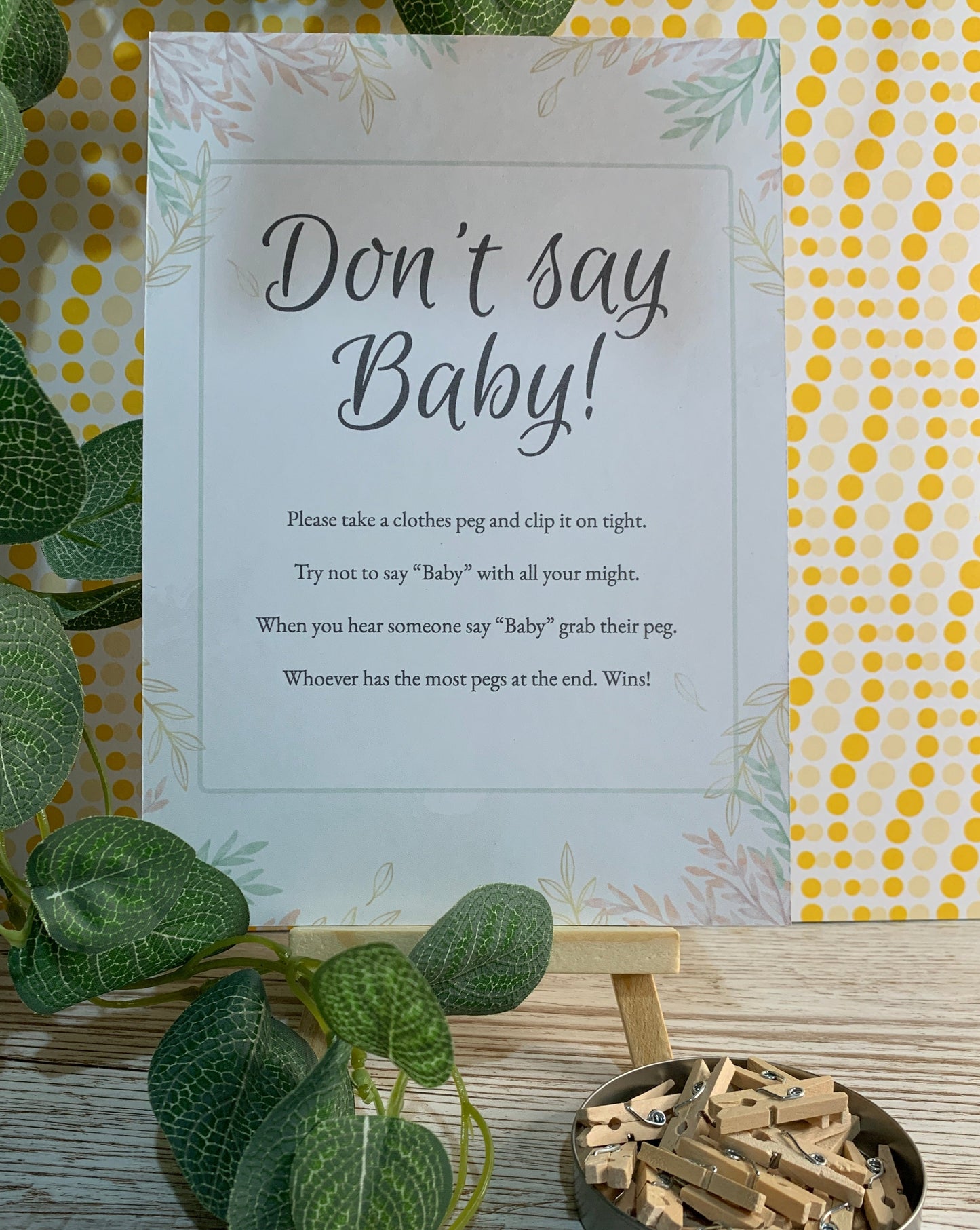 Don't Say Baby Game, Vintage Theme