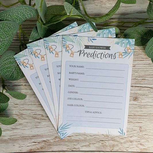 Prediction Cards - 20 Pack, Teddy Bear Theme