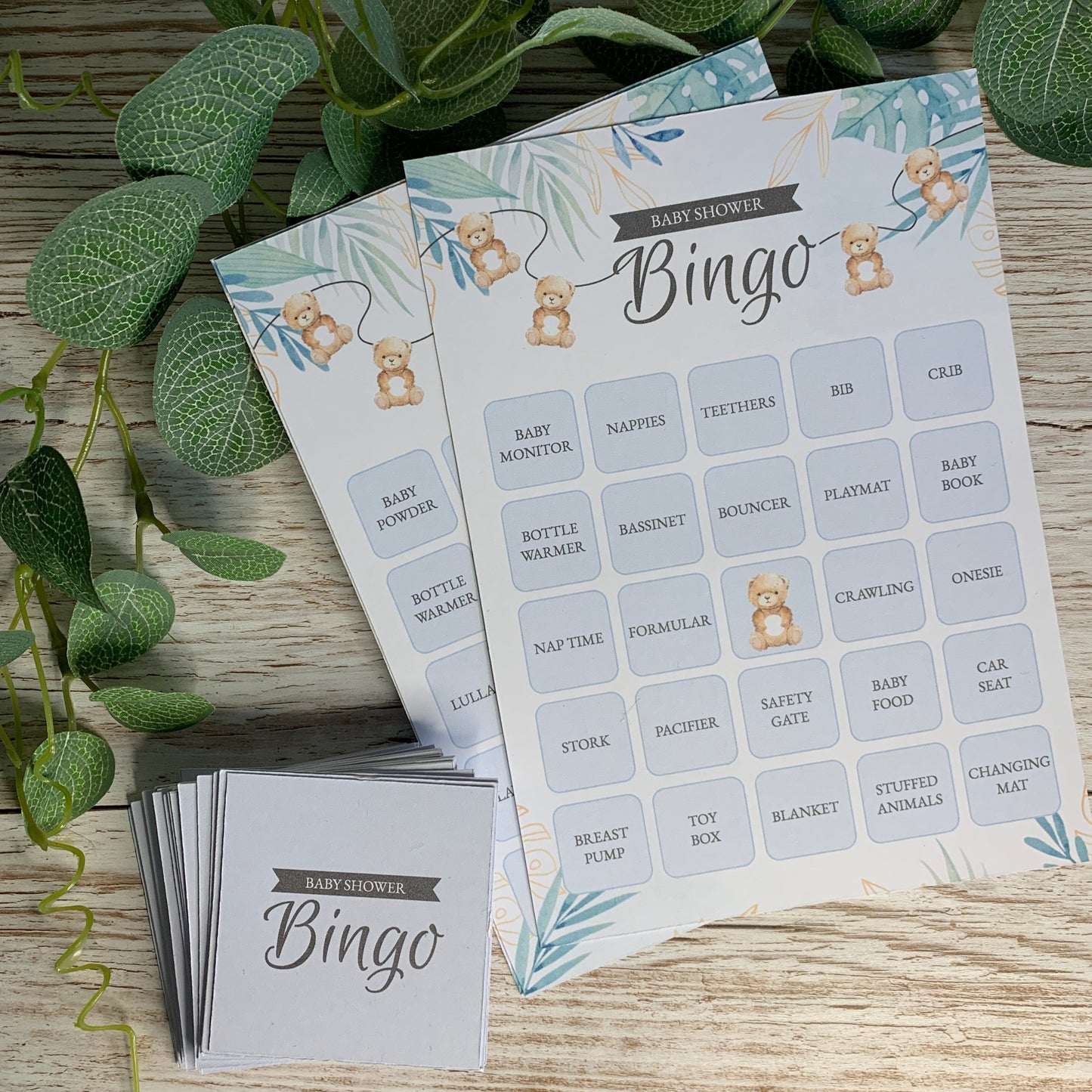 Baby Shower Games Bundle, Teddy Bear Theme