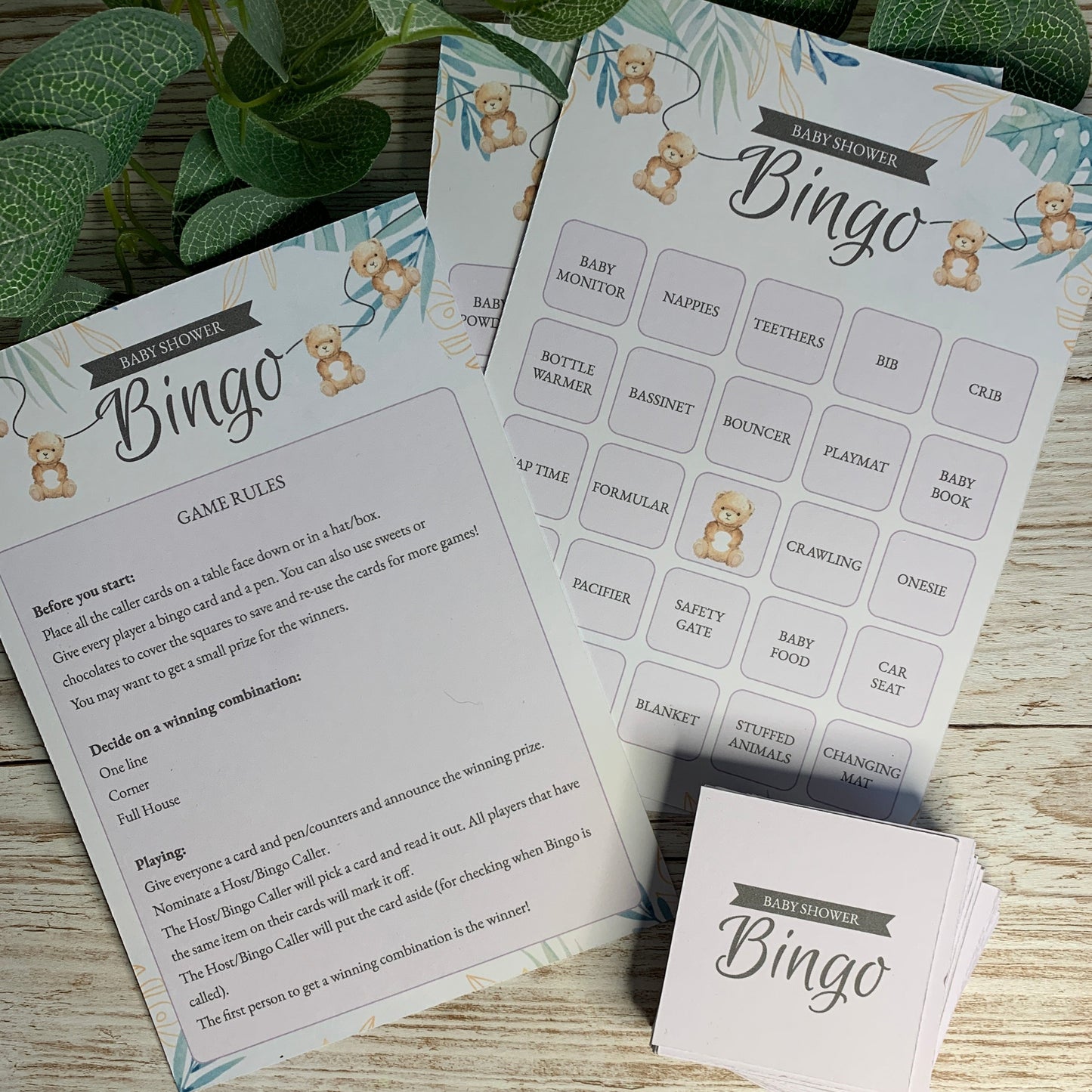 Baby Bingo, Teddy Bear Theme