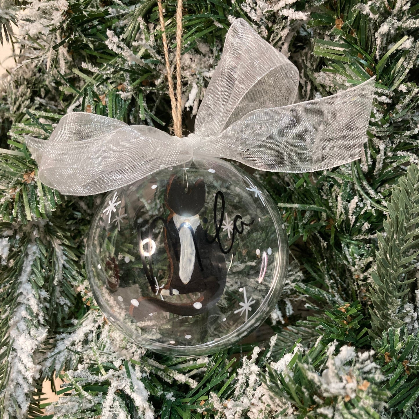 Personalised Cat Christmas Bauble