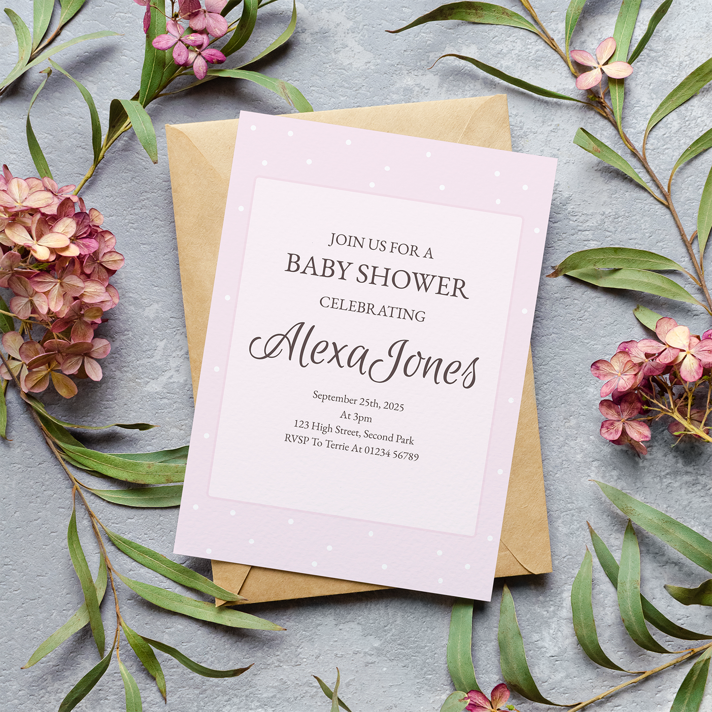 Baby Shower Invite - Coloured