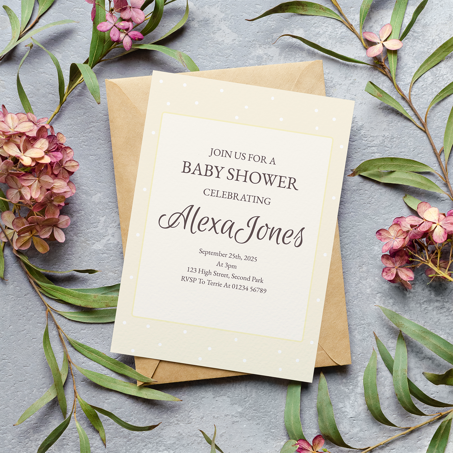 Baby Shower Invite - Coloured