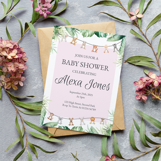 Baby Shower Invite - Animal Kingdom