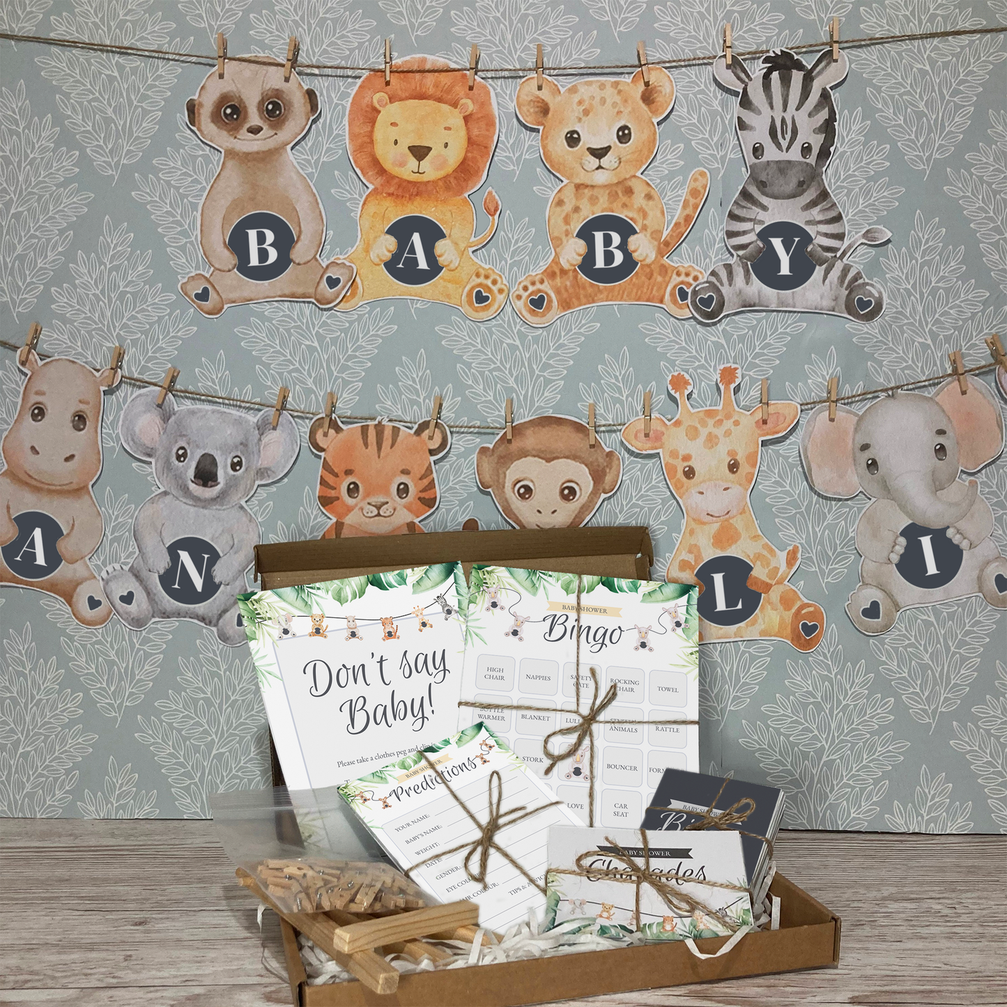 Small Baby Shower Bundle, Animal Kingdom Theme