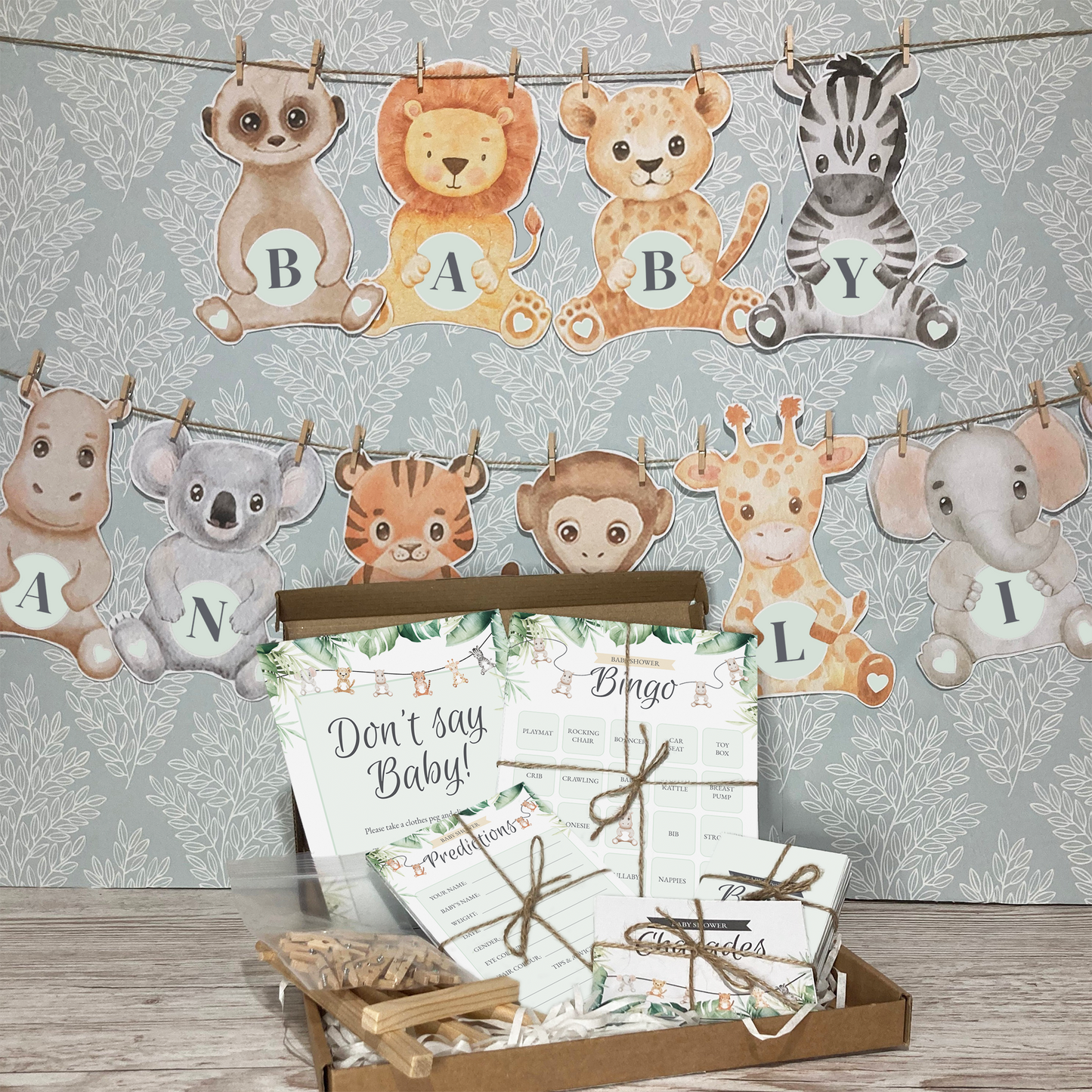 Small Baby Shower Bundle, Animal Kingdom Theme