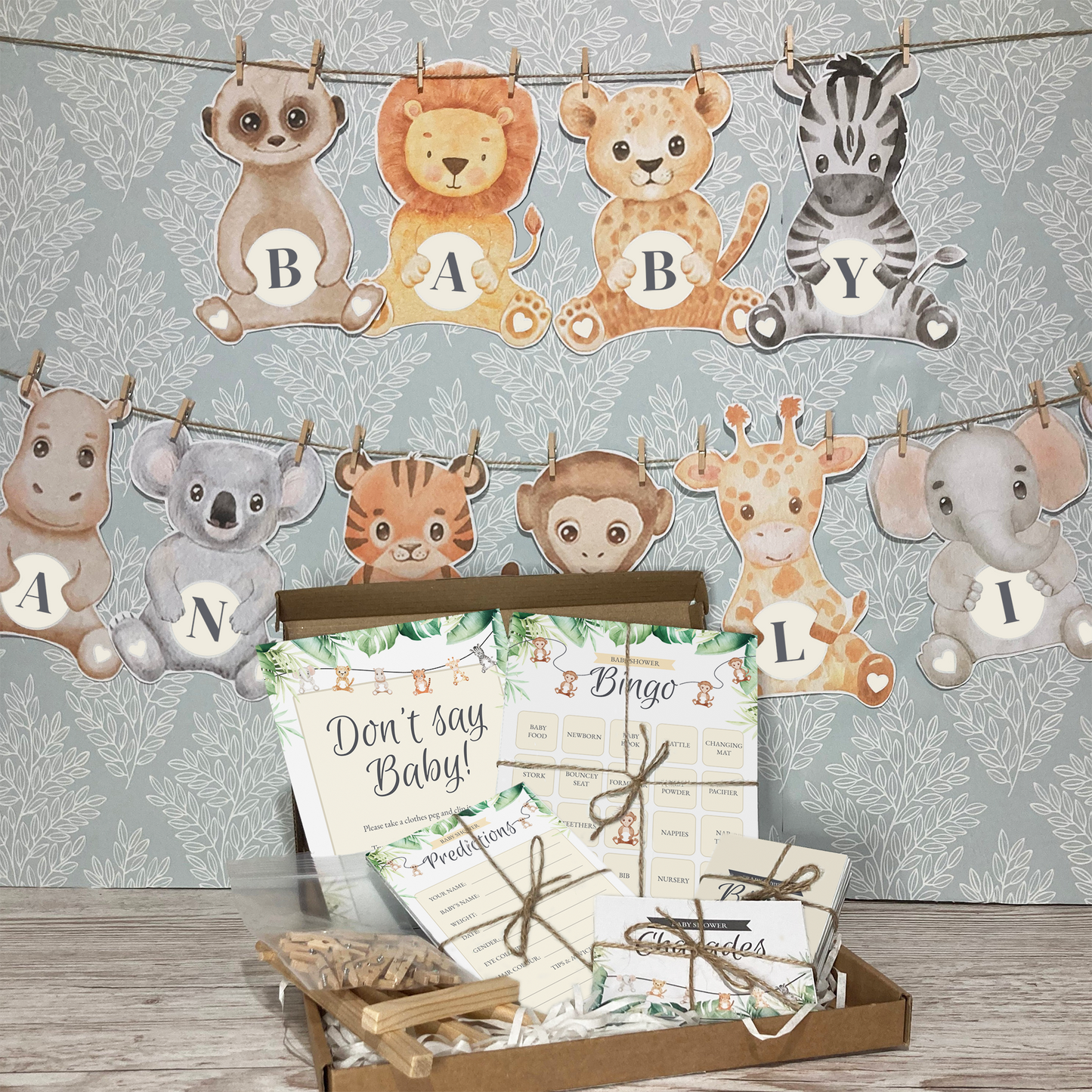 Small Baby Shower Bundle, Animal Kingdom Theme