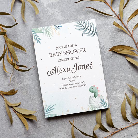Baby Shower Invite - Dinosaur
