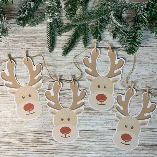 2 FOR £12 - Festive Reindeer Bunting