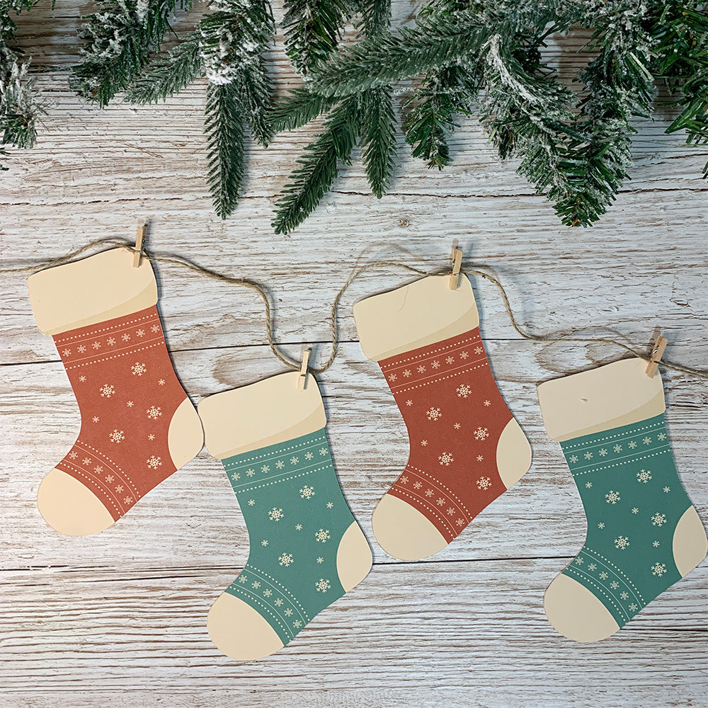 2 FOR £12 - Festive Stocking Bunting