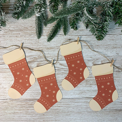 2 FOR £12 - Festive Stocking Bunting