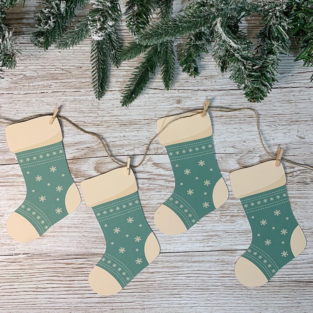 2 FOR £12 - Festive Stocking Bunting