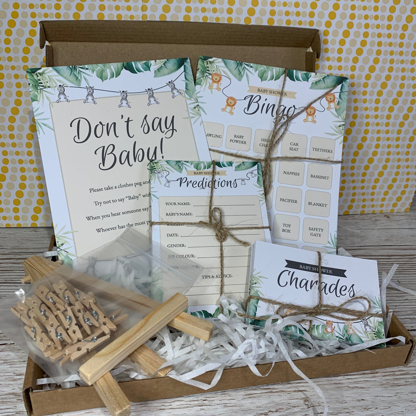 Baby Shower Games Bundle, Animal Kingdom Theme