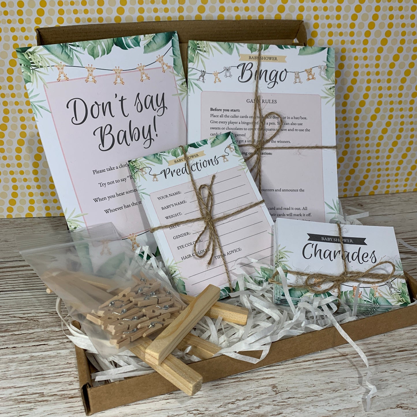 Baby Shower Games Bundle, Animal Kingdom Theme