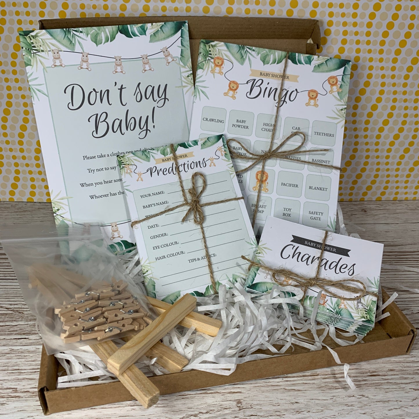 Baby Shower Games Bundle, Animal Kingdom Theme