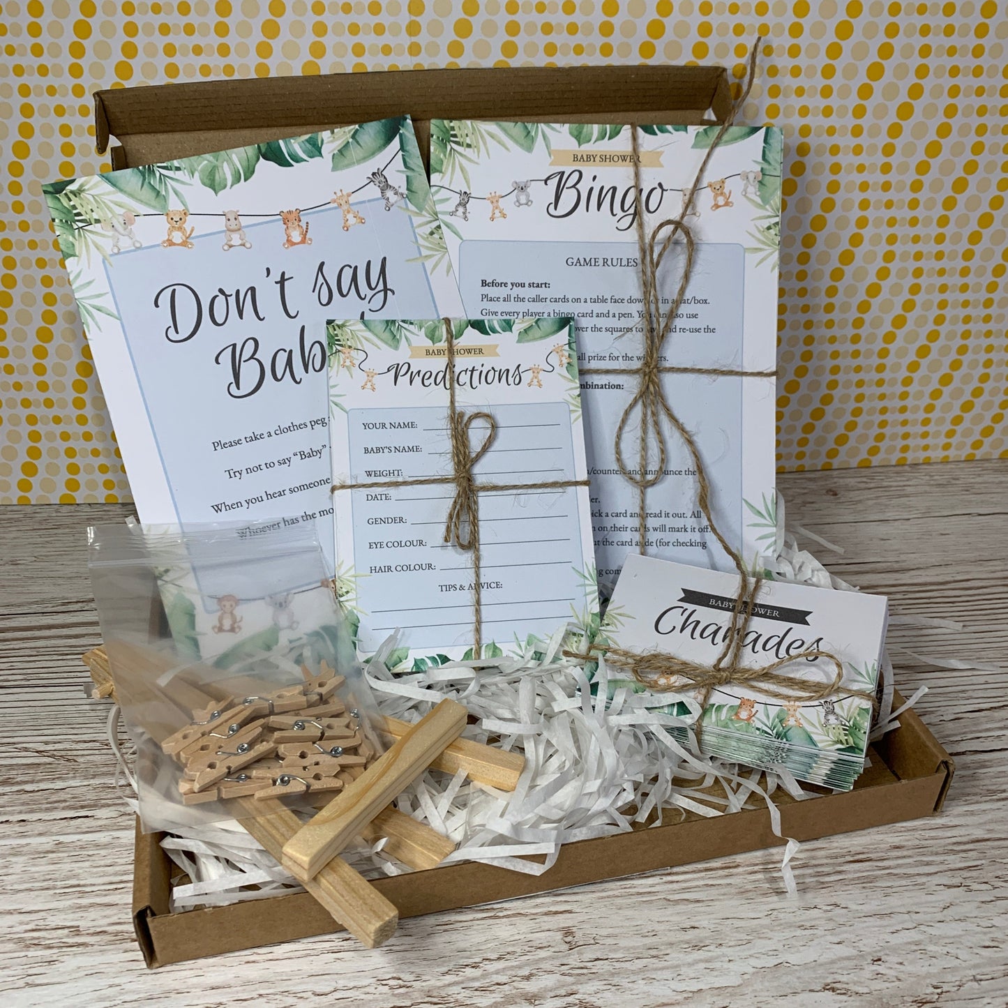 Baby Shower Games Bundle, Animal Kingdom Theme