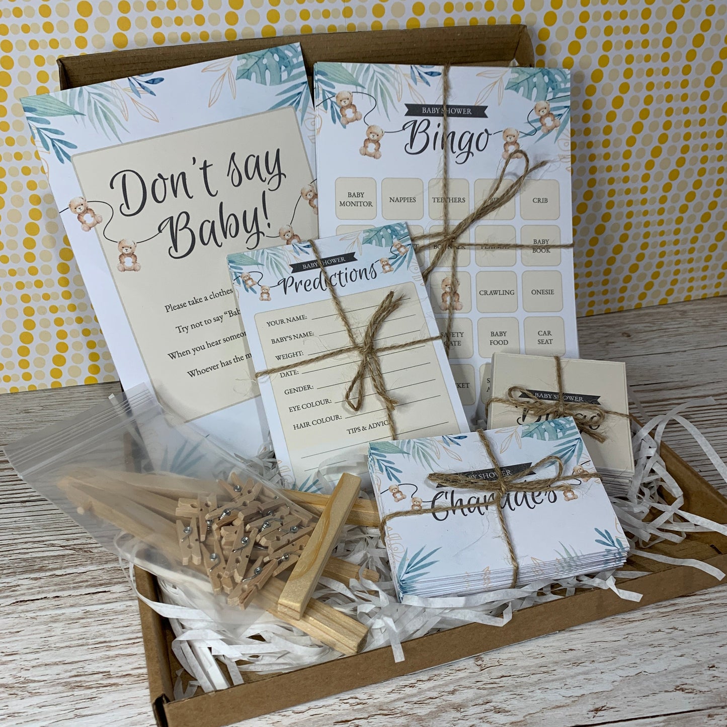 Baby Shower Games Bundle, Teddy Bear Theme