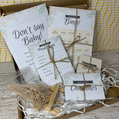 Baby Shower Games Bundle, Vintage Theme