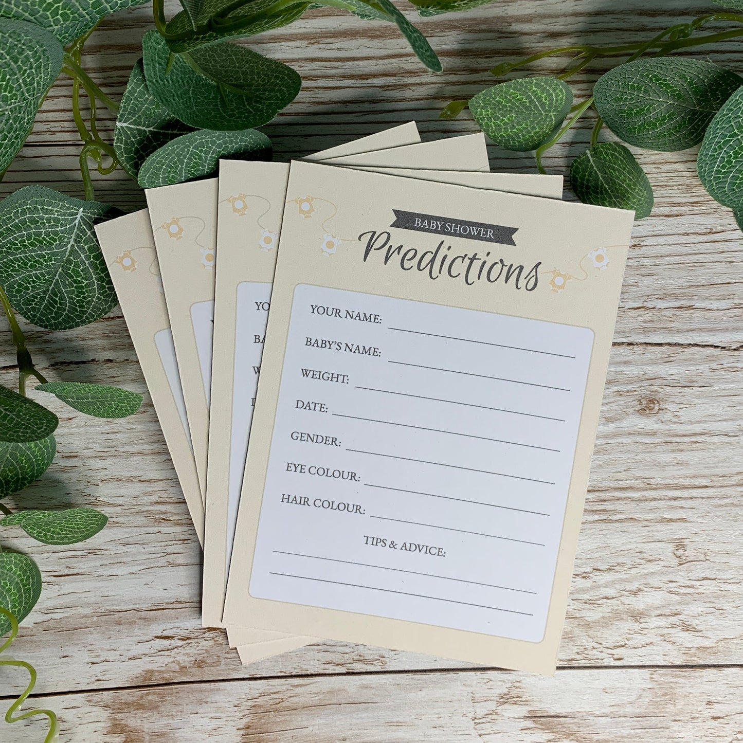 Prediction Cards - 10 Pack, Onesie Theme