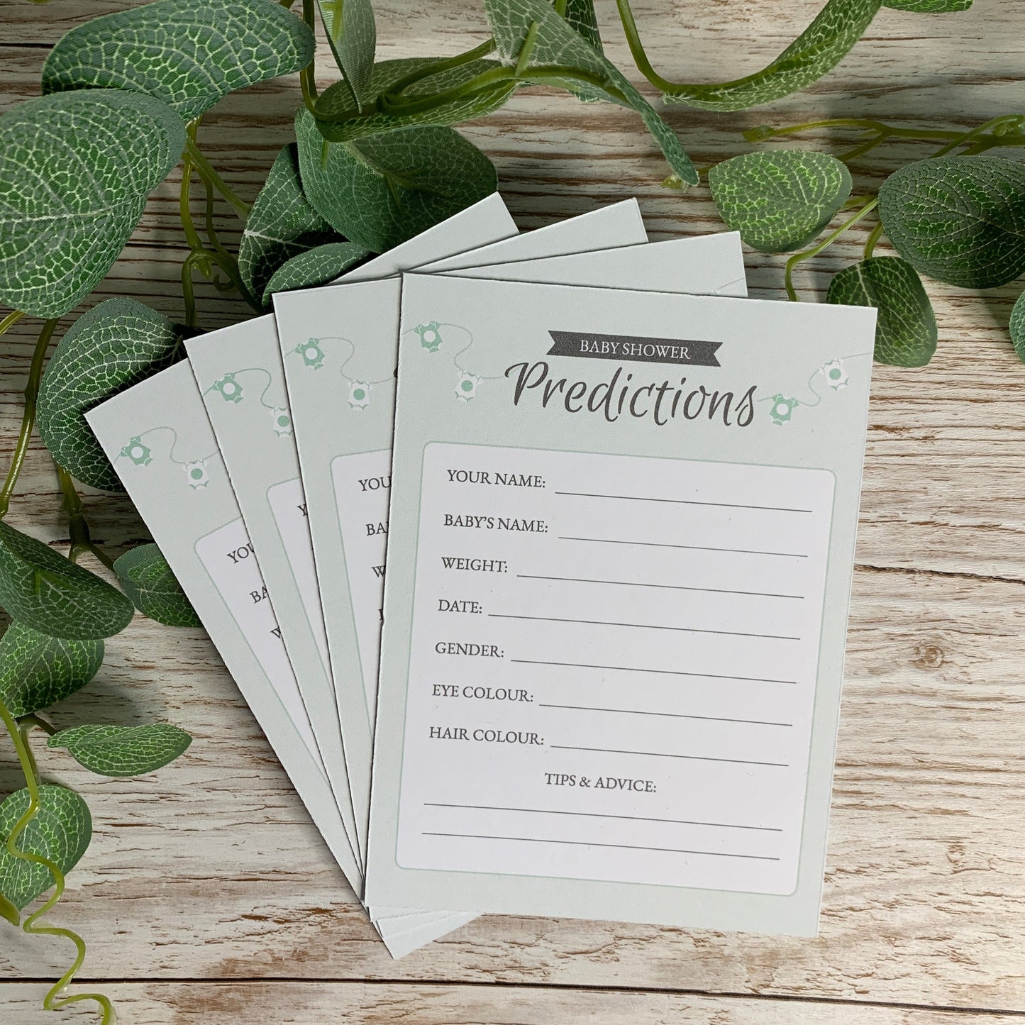 Prediction Cards - 10 Pack, Onesie Theme