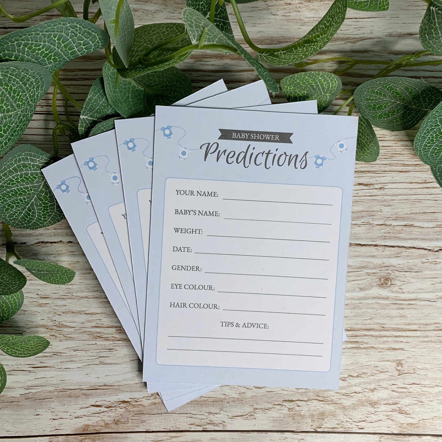 Prediction Cards - 10 Pack, Onesie Theme