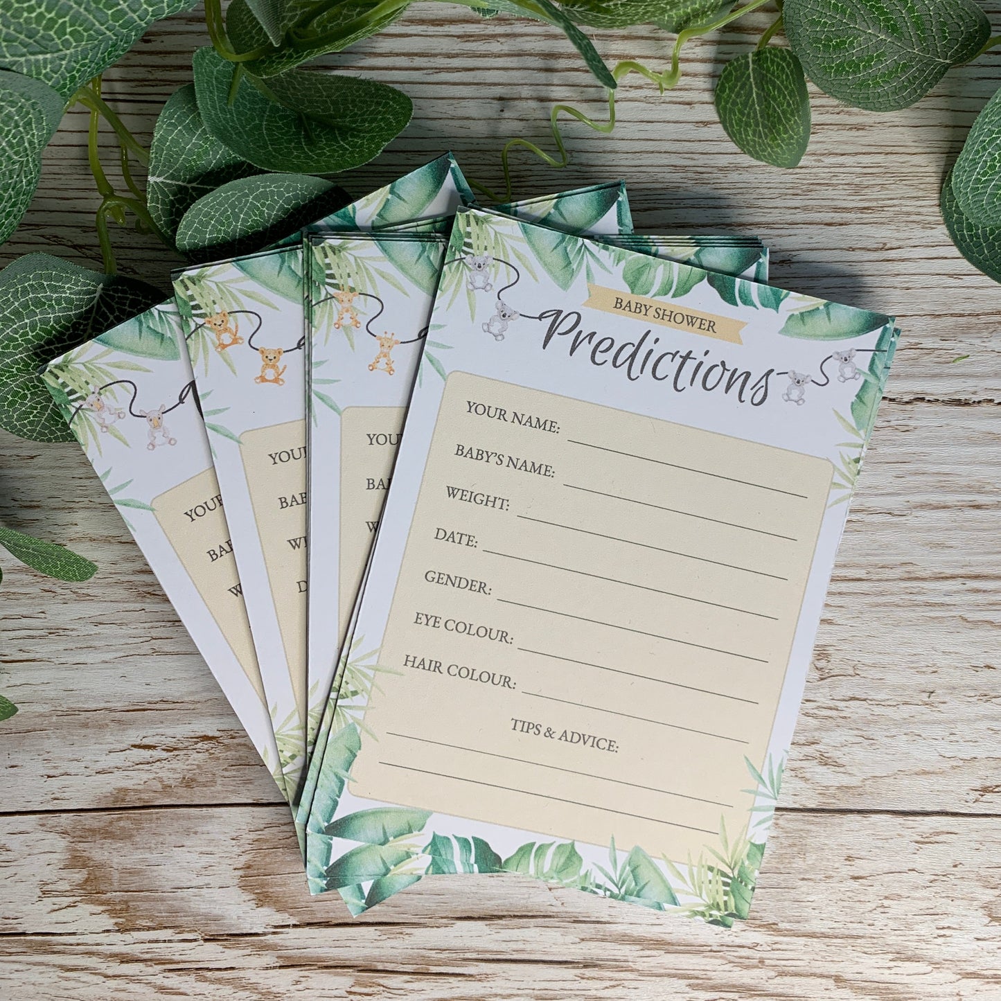 Prediction Cards - 20 Pack, Animal Kingdom Theme