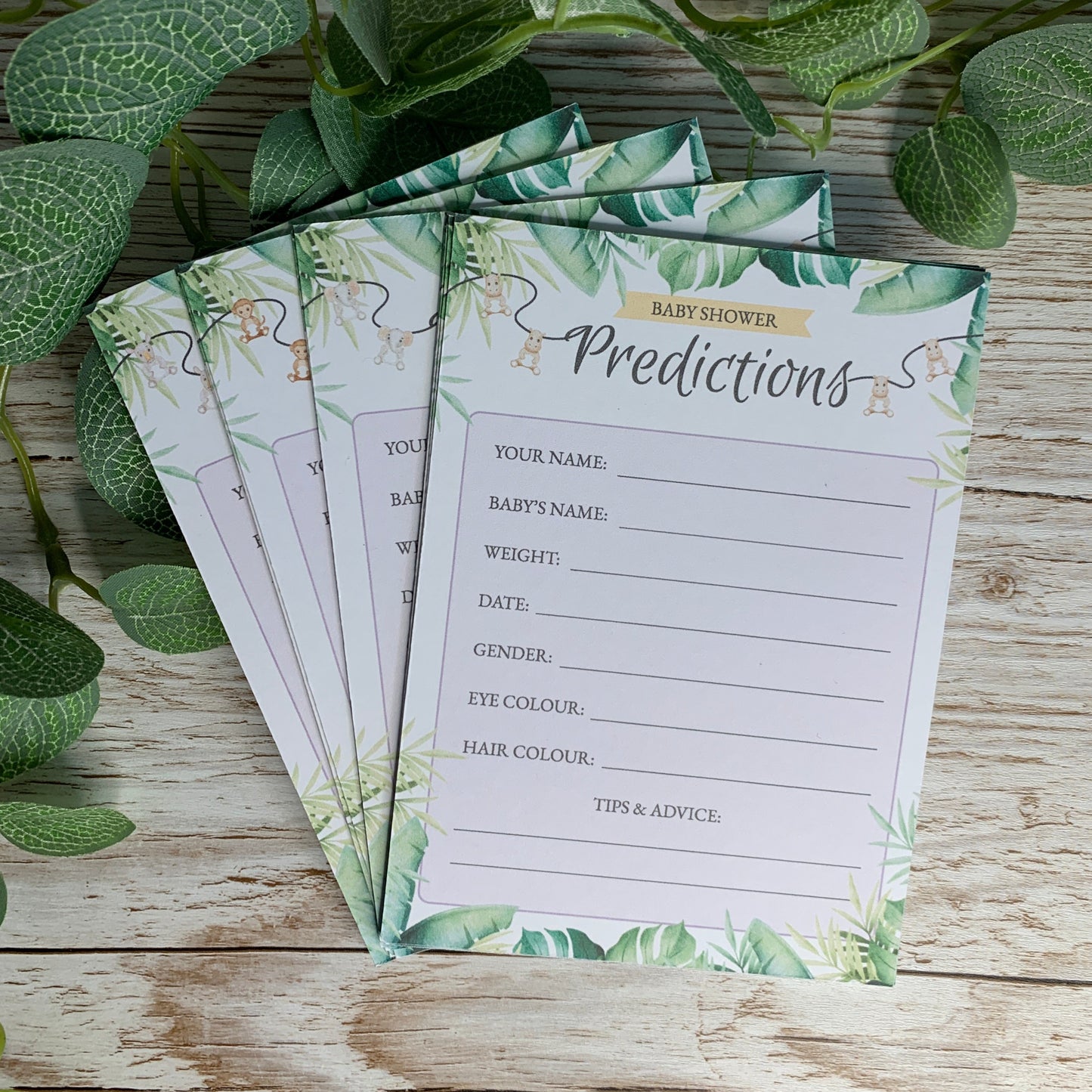 Prediction Cards - 20 Pack, Animal Kingdom Theme