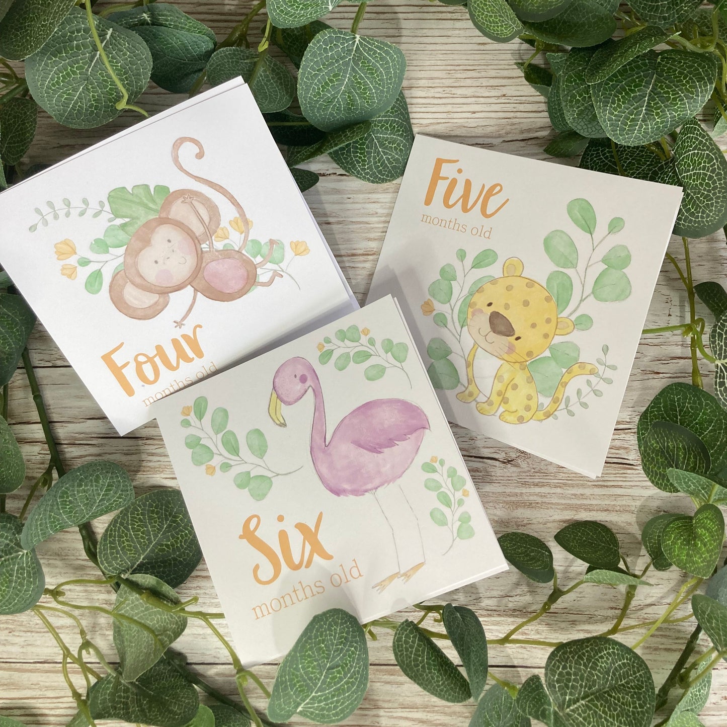 Safari Baby Milestone Moment Cards