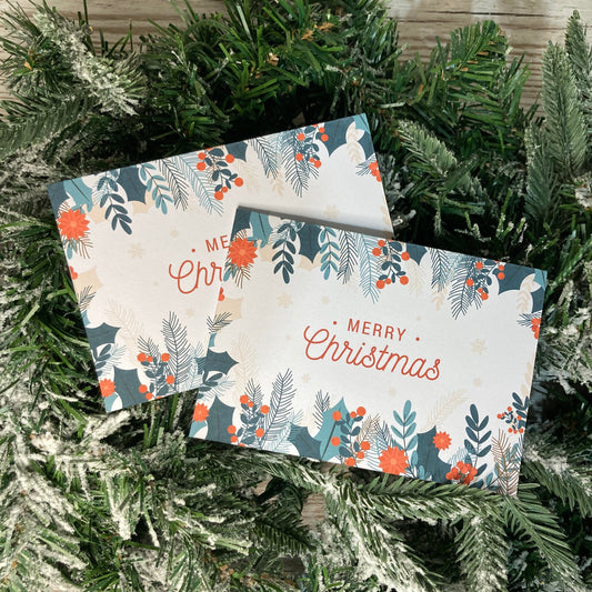 3 for £20 - Handmade Christmas Holly Cards