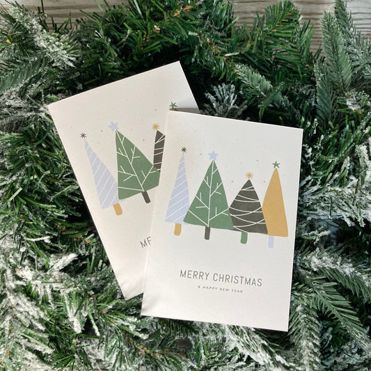 3 for £20 - Handmade Christmas Tree Cards