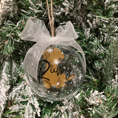 Personalised Dog Christmas Bauble
