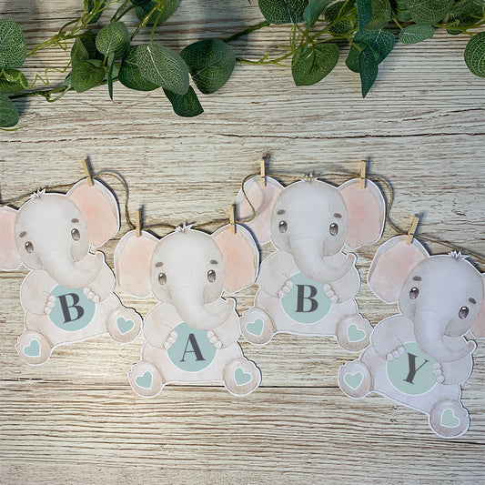 Personalised Elephant Bunting