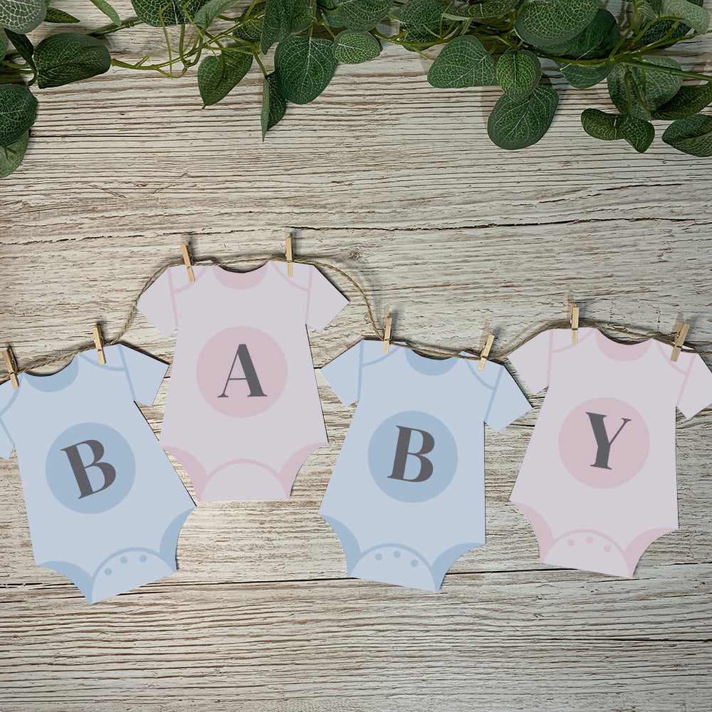 Personalised Onesie Bunting - 2 colour pack