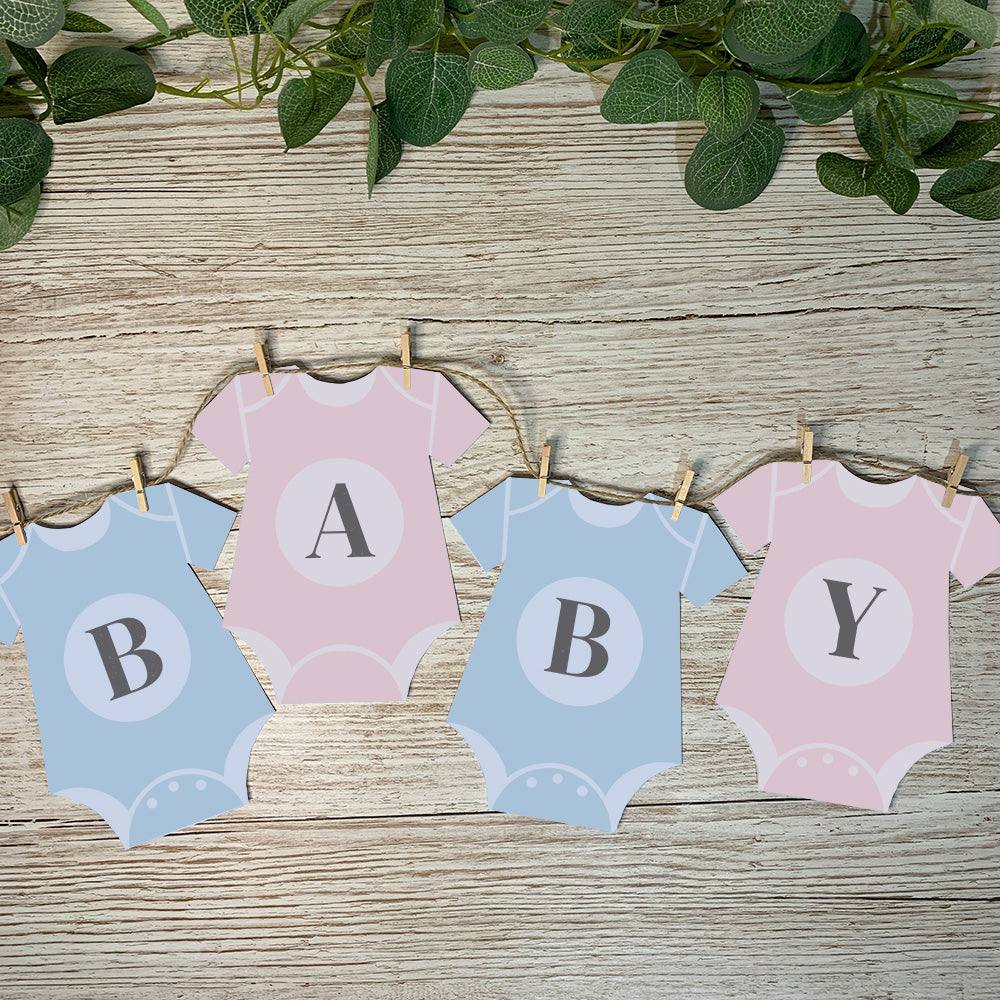 Personalised Onesie Bunting - 2 colour pack