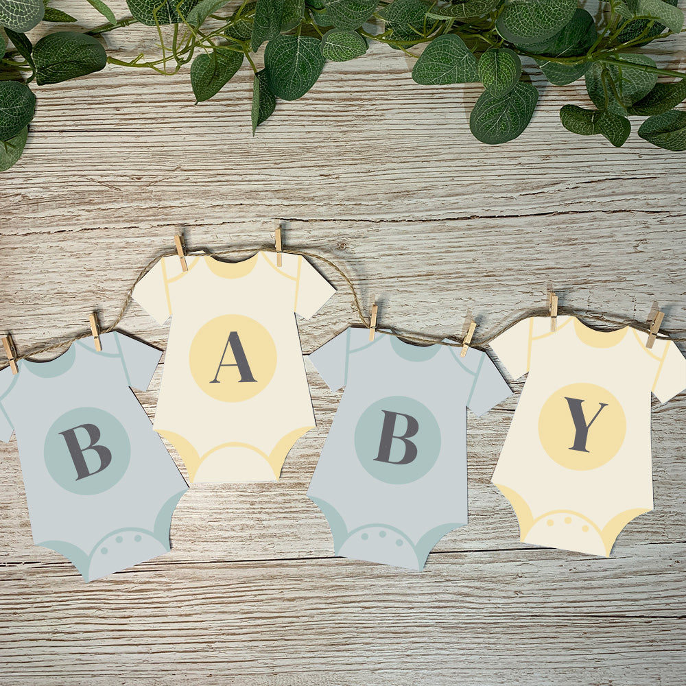 Personalised Onesie Bunting - 2 colour pack