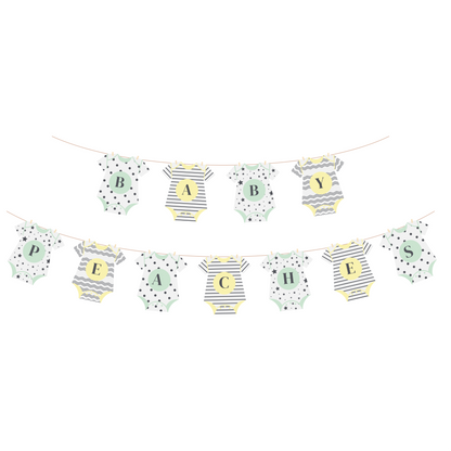 Personalised Onesie Bunting in Patterned Design - 2 colour pack