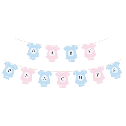 Personalised Onesie Bunting - 2 colour pack