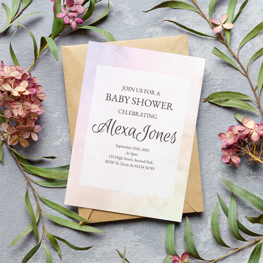 Baby Shower Invite - Rainbow